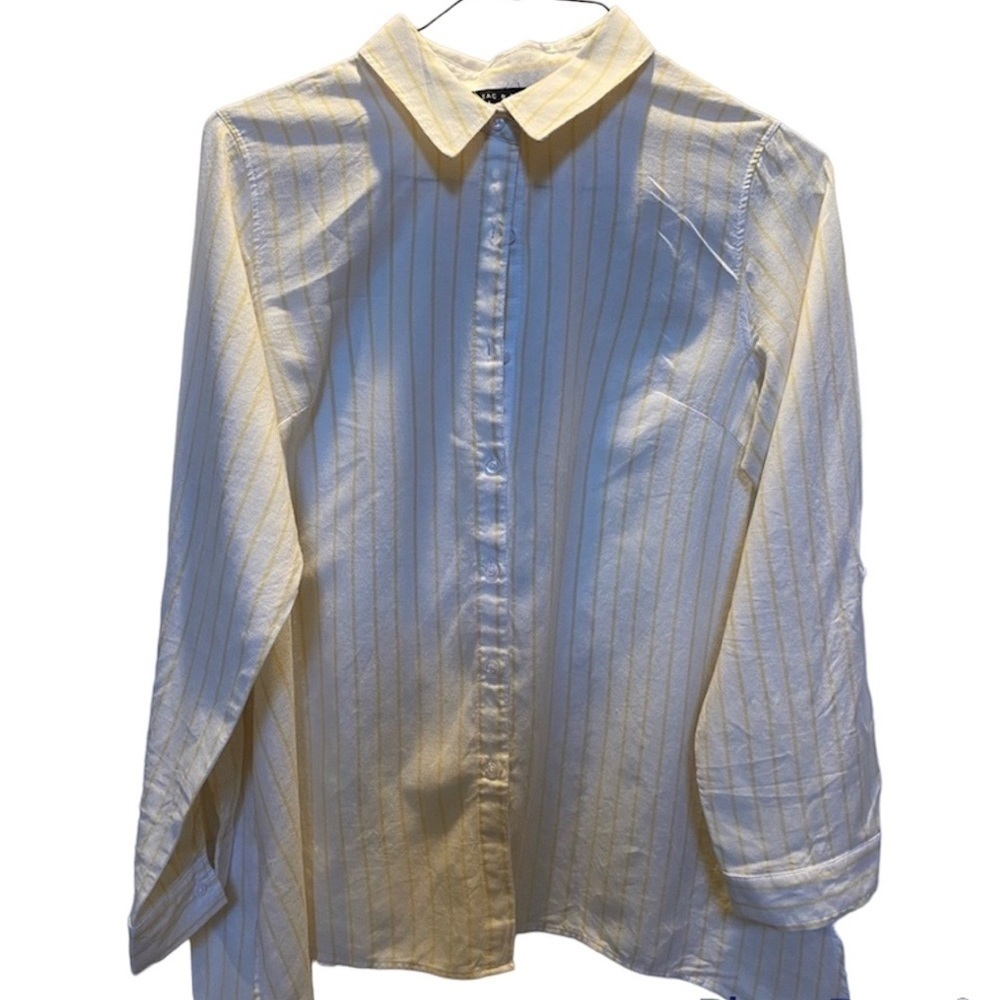 Zac and Rachel Button Down Yellow & White XL